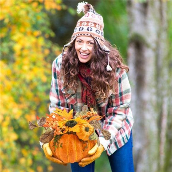 Artificial Pumpkin, 8.5 Inch Fake Pumpkin Artificial Vegetable Faux Pumpkin - Picture 4 of 6